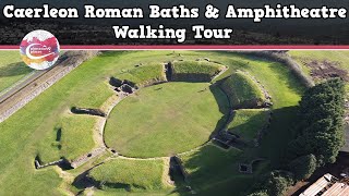 CAERLEON ROMAN BATHS amp AMPHITHEATRE WALES  Walking Tour  Pinned on Places [upl. by Perkins957]