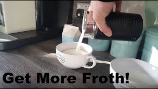 How to Get More Froth from Your Nespresso Coffee Aeroccino  Nespresso tips and help [upl. by Htebasyle86]