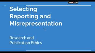 Selective Reporting and Misrepresentation of data Research and Publication ethics Phd coursework [upl. by Adirem]