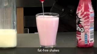 How to make a fat free milkshake using an aerolatte milk frother [upl. by Laroy]