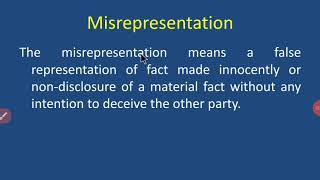 Misrepresentation [upl. by Delaine]