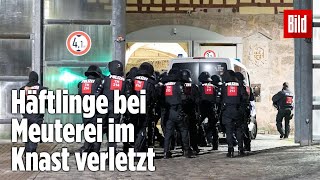 Gefängnismeuterei Polizei stürmt Knast in Thüringen  JVA Untermaßfeld [upl. by Yelloh773]